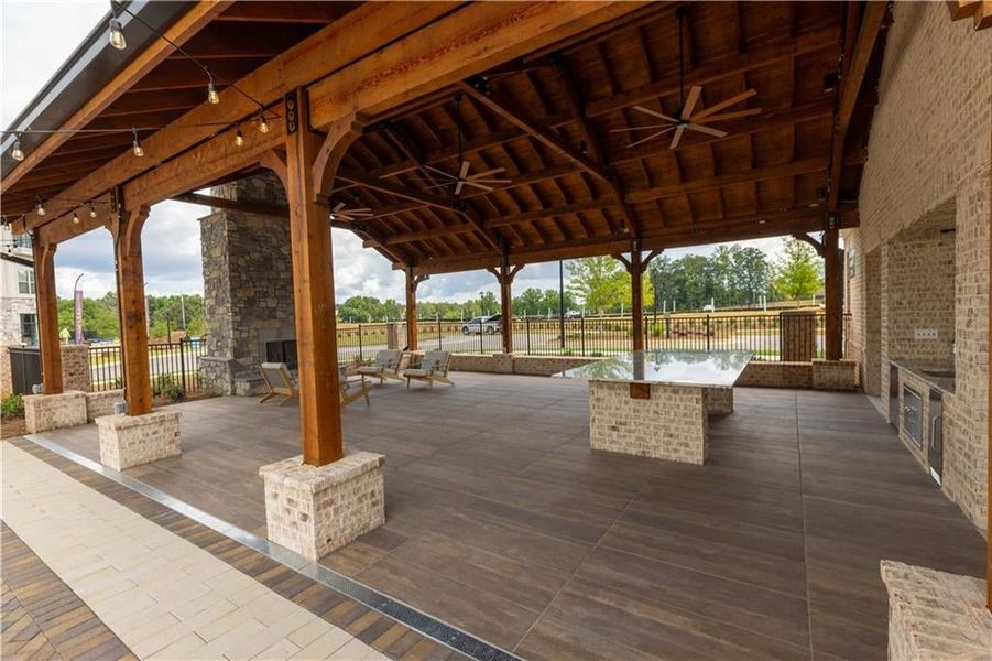 Incredible amenities will be Gated, Resort-style pool with covered cabana, grills, fireplace, fitness center and outdoor dining area and a community lawn featuring group seating and fire pits.