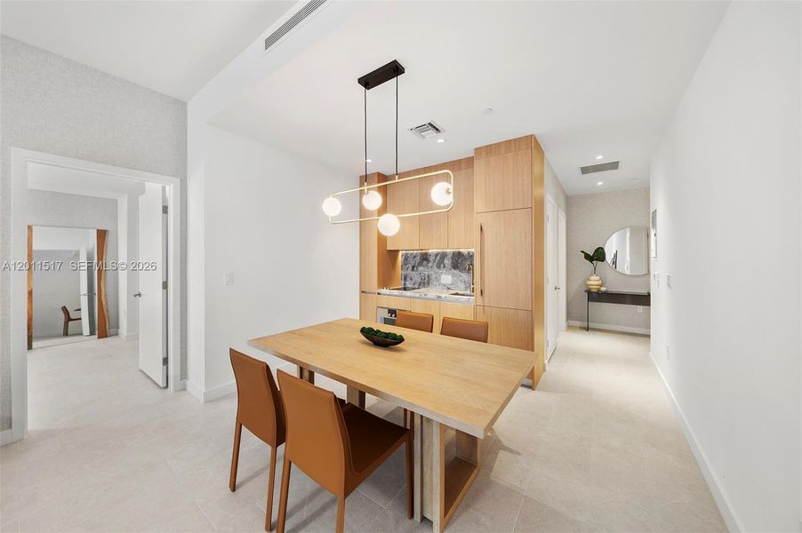 Furnished interior view inside a new home in , Miami Beach (Image 12). Furnished interior view inside a new home in , Miami Beach (Image 12).
