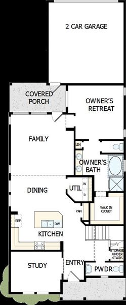 2D floor plan layout of this home in Pomona 40' Homesites, Manvel, TX (Image 2). 2D floor plan layout of this home in Pomona 40' Homesites, Manvel, TX (Image 2).
