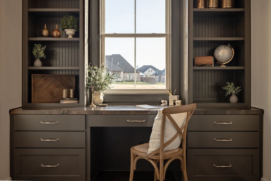 Furnished interior view inside a new home in Greens Prairie Reserve, College Station (Image 33). Furnished interior view inside a new home in Greens Prairie Reserve, College Station (Image 33).