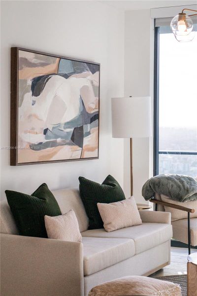 Furnished interior view inside a new home in , Miami (Image 20).