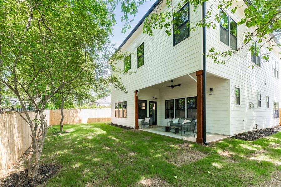 Exterior details and patio area of a home in , Atlanta (Image 4). Exterior details and patio area of a home in , Atlanta (Image 4).