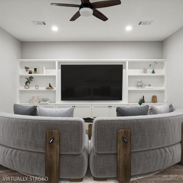 Virtually Staged Media Room