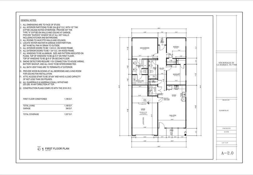 Floor plan of a single-story home.