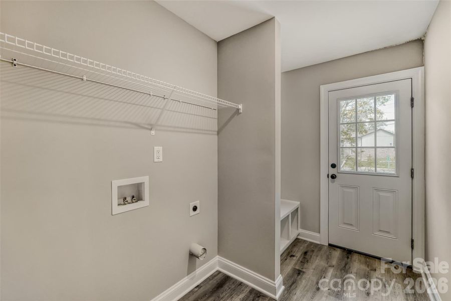 Laundry room and drop zone area Laundry room and drop zone area