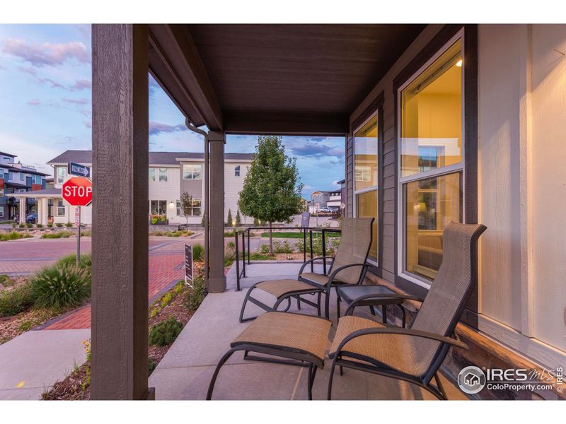 Spacious Front Porch facing the Park