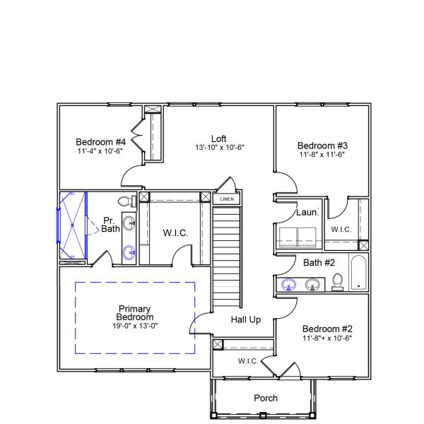2D floor plan layout of this home in Grand Park, Leland, NC (Image 3). 2D floor plan layout of this home in Grand Park, Leland, NC (Image 3).