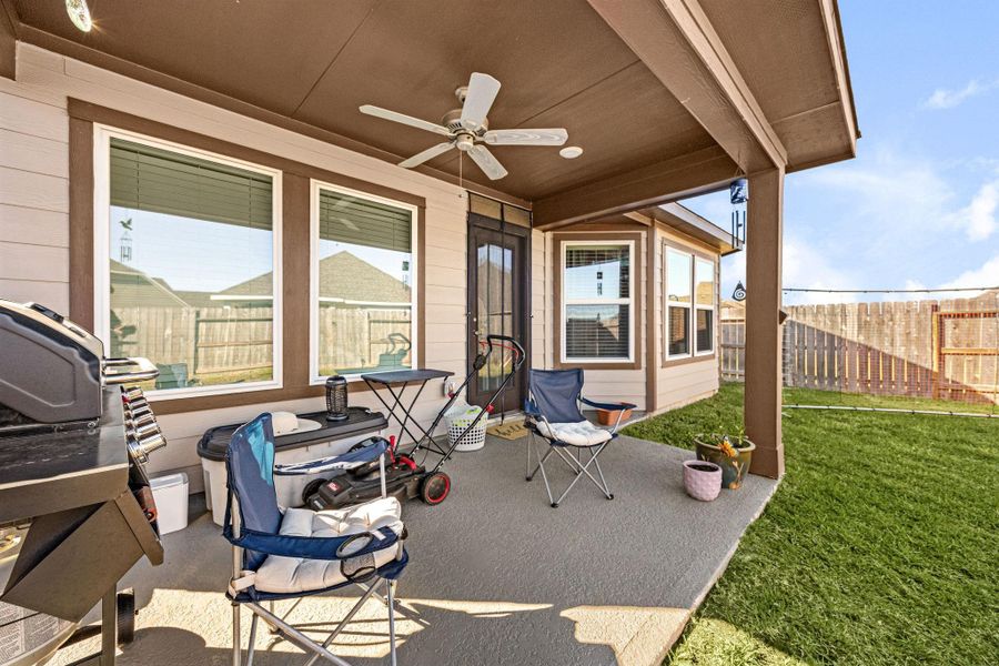 Exterior details and patio area of a home in Marvida, Cypress (Image 21).