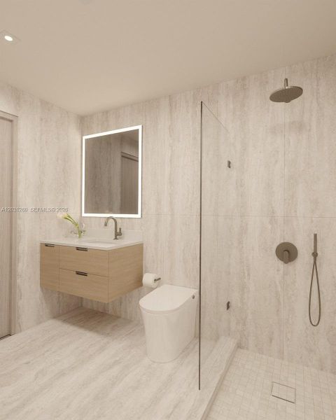 Furnished interior view inside a new home in , Miami Beach (Image 5).