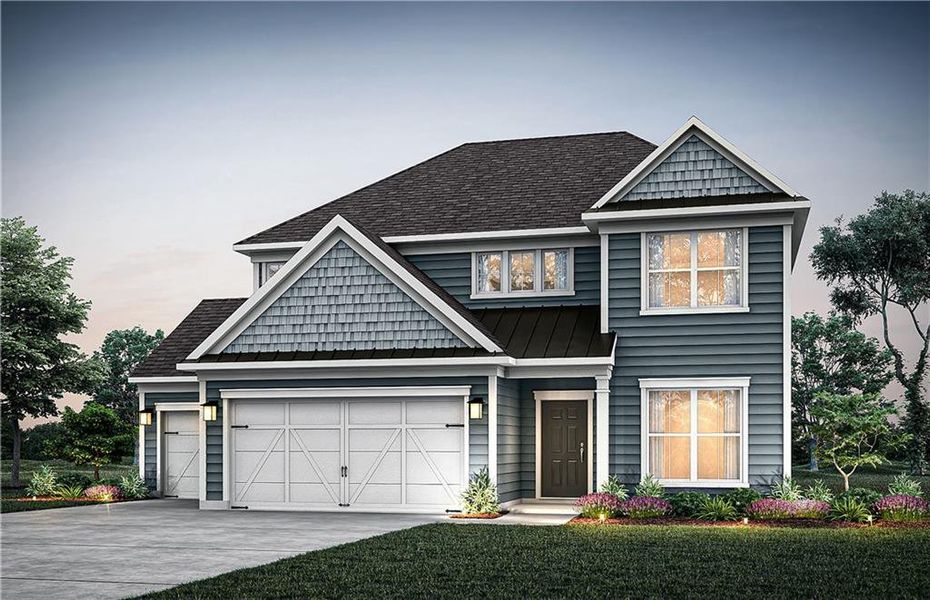Front exterior of a home in the Creekside at Skelton community, located in Hoschton, GA (Image 3). Front exterior of a home in the Creekside at Skelton community, located in Hoschton, GA (Image 3).