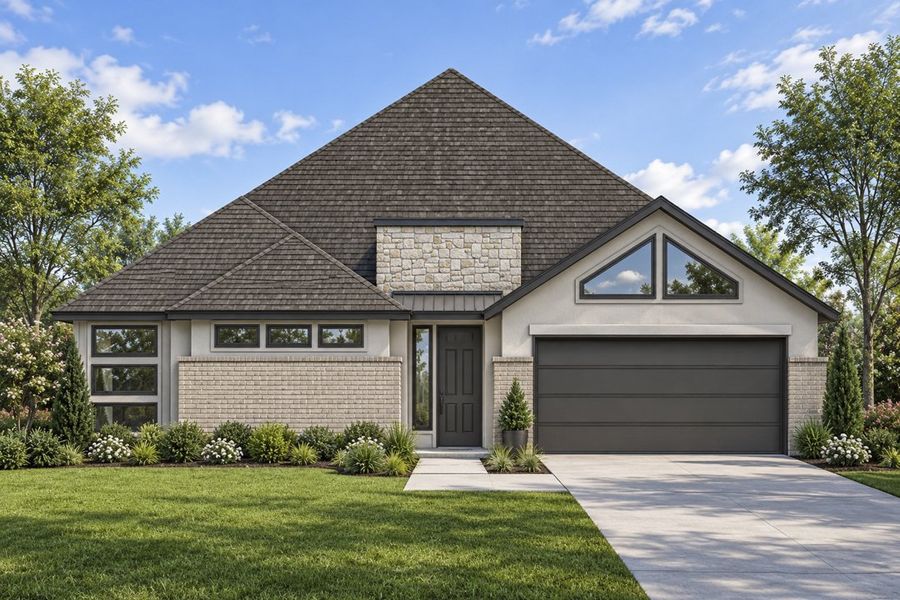 Representative exterior photo of a completed home built from the The Harmony by Lillian Custom Homes in Polo Ridge, Forney, TX (Image 7).