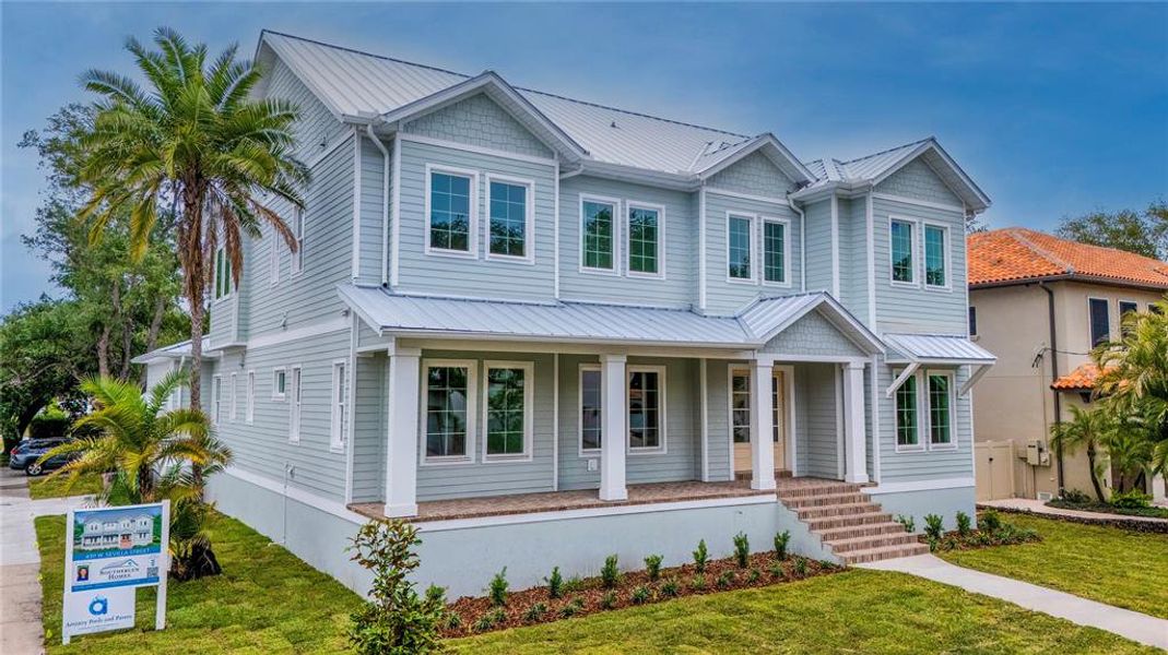 Front exterior of a new home in , Tampa, FL, highlighting curb appeal (Image 2). Front exterior of a new home in , Tampa, FL, highlighting curb appeal (Image 2).