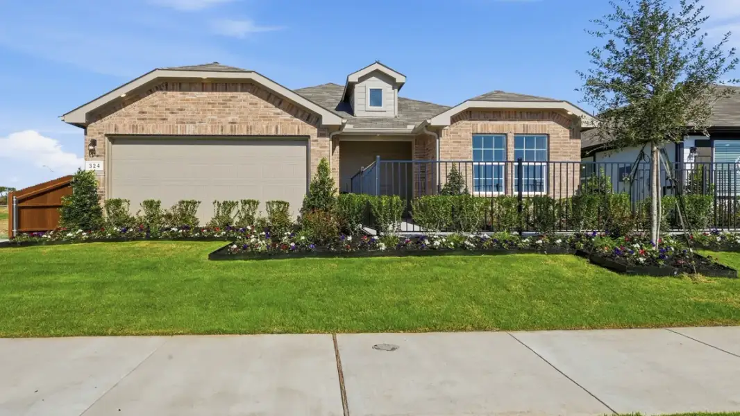 Representative exterior photo of a completed home built from the Denton by D.R. Horton in Hadley Farms, Godley, TX (Image 23).