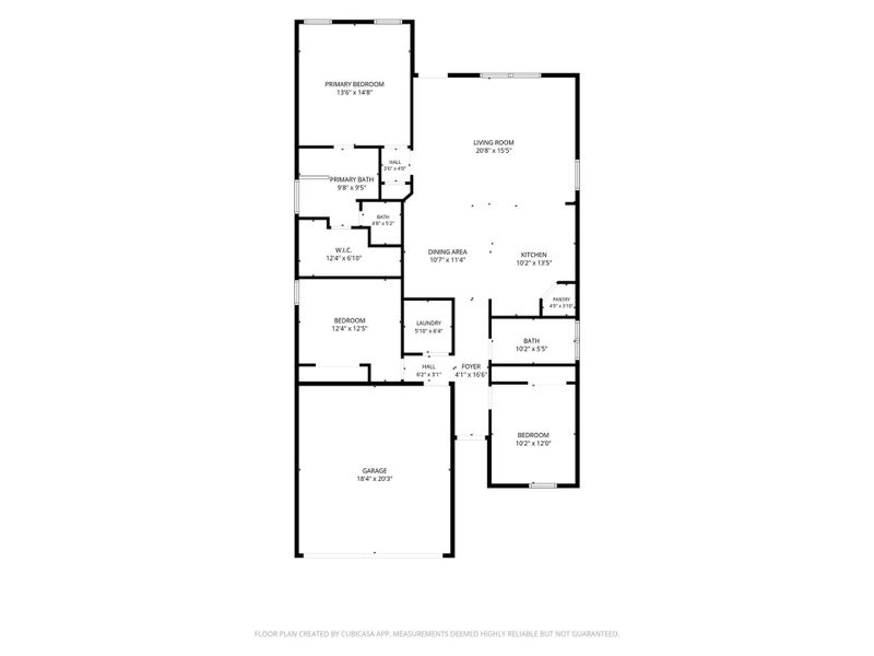 2D floor plan layout of this home in Briarwood Crossing, Rosenberg, TX (Image 5).