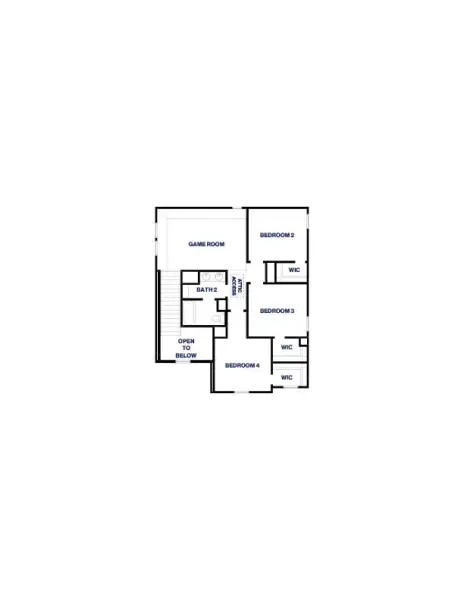 2D floor plan layout for the Renea by D.R. Horton in Indian Springs, Crosby, TX (Image 4).