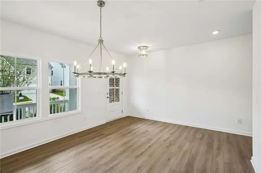 Spacious, unfurnished interior of a new home in Eastlyn Crossing, Flowery Branch (Image 19). Spacious, unfurnished interior of a new home in Eastlyn Crossing, Flowery Branch (Image 19).
