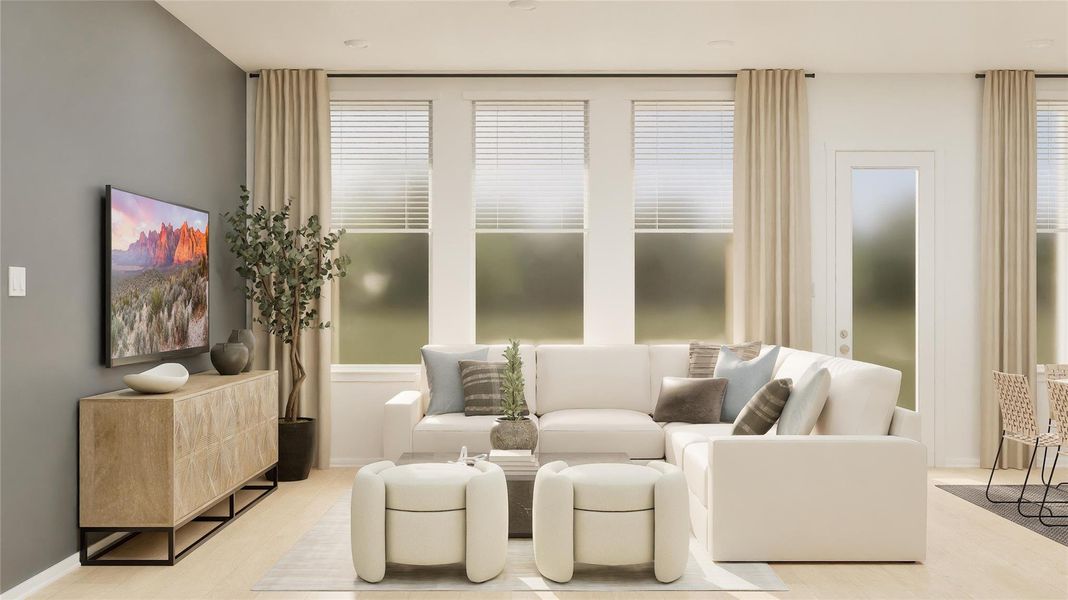 Furnished interior view inside a new home in Lively Ranch, Georgetown (Image 10).