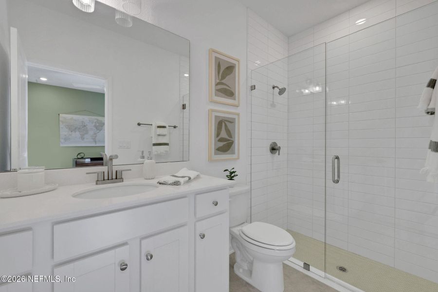 Furnished interior view inside a new home in Seminole Trace, Palm Coast (Image 55).