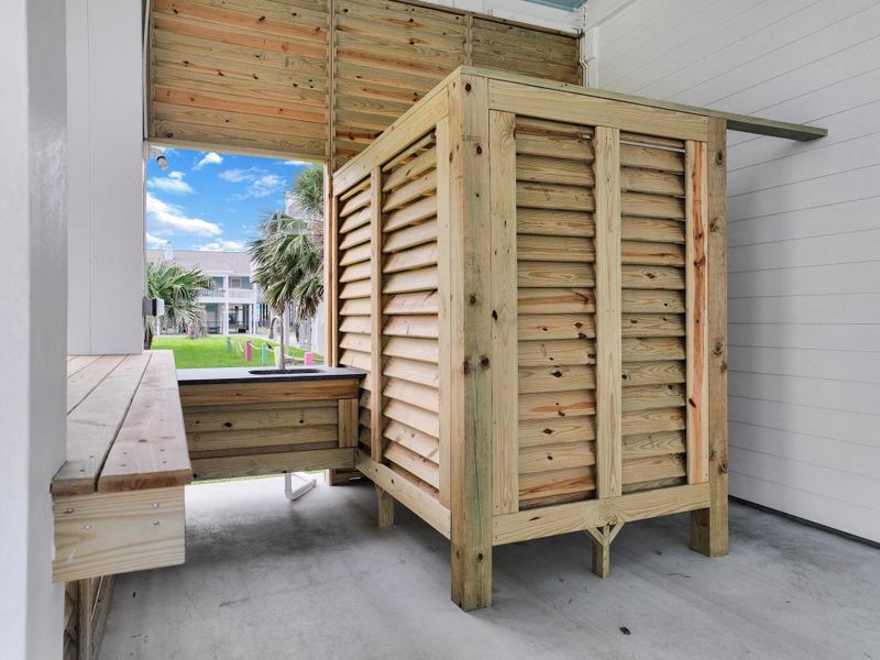 Exterior details and patio area of a home in , Bolivar Peninsula (Image 4). Exterior details and patio area of a home in , Bolivar Peninsula (Image 4).