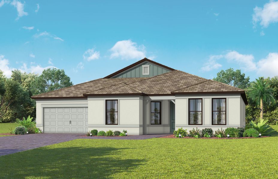 Representative exterior photo of a completed home built from the Reverence by Del Webb in Del Webb Naples, Ave Maria, FL (Image 21).