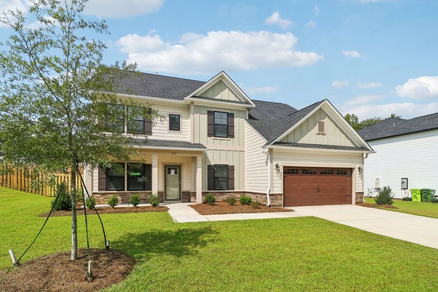 Representative exterior photo of a completed home built from the Sonoma II by Great Southern Homes in Edwards Ridge, Central, SC (Image 20).