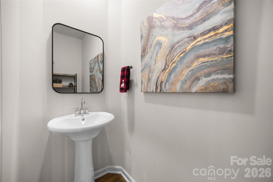 Half bath- downstairs