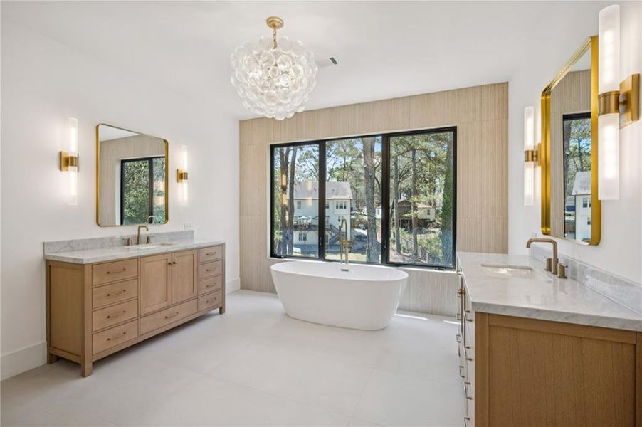 Furnished interior view inside a new home in , Atlanta (Image 13).