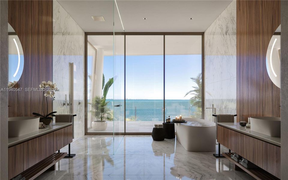 Furnished interior view inside a new home in , Miami (Image 12).