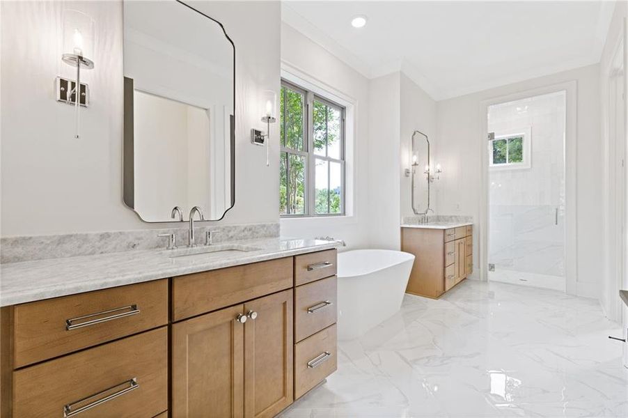 Furnished interior view inside a new home in , Flowery Branch (Image 11).