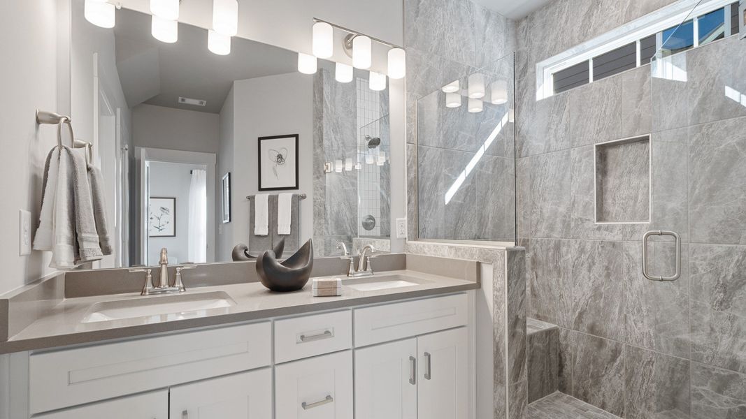 Furnished interior view inside a new home in Creeks at Midway, Anderson (Image 13).