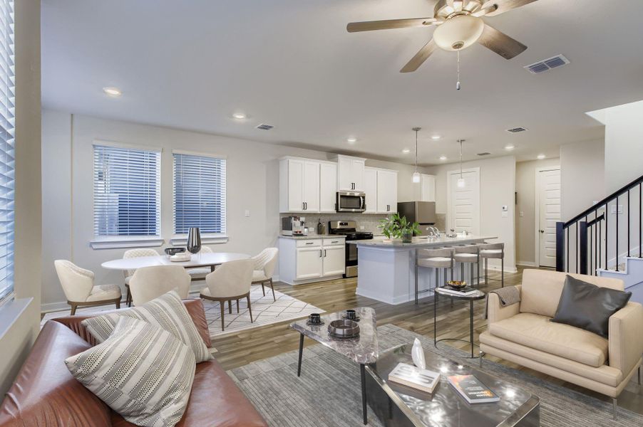 Living Room, virtually staged