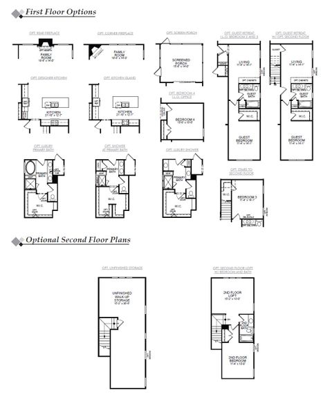 2D floor plan layout for the Edgefield by Eastwood Homes in Peyton's Creek, Statesville, NC (Image 3).