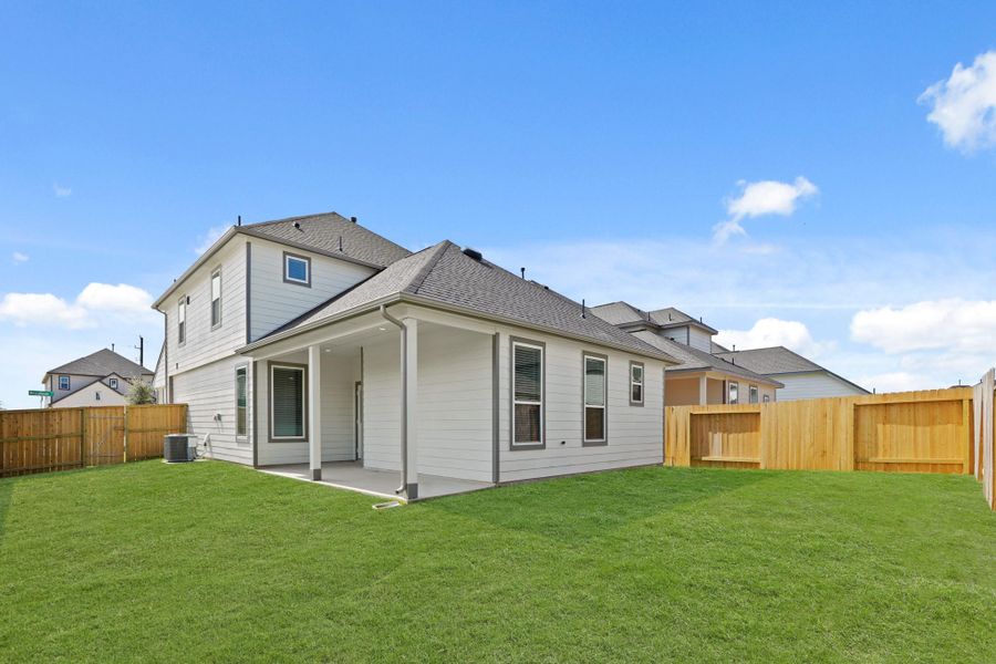 Exterior details and patio area of a home in Grand Oaks Village, Houston (Image 3). Exterior details and patio area of a home in Grand Oaks Village, Houston (Image 3).