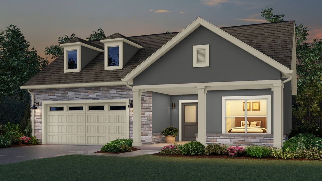 Representative exterior photo of a completed home built from the Promenade by Epcon Communities in The Courtyards at Lupton Village, Fort Lupton, CO (Image 21). Representative exterior photo of a completed home built from the Promenade by Epcon Communities in The Courtyards at Lupton Village, Fort Lupton, CO (Image 21).