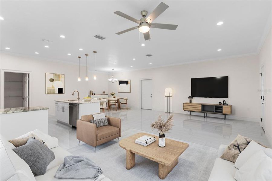 Furnished interior view inside a new home in , Plant City (Image 9). Furnished interior view inside a new home in , Plant City (Image 9).