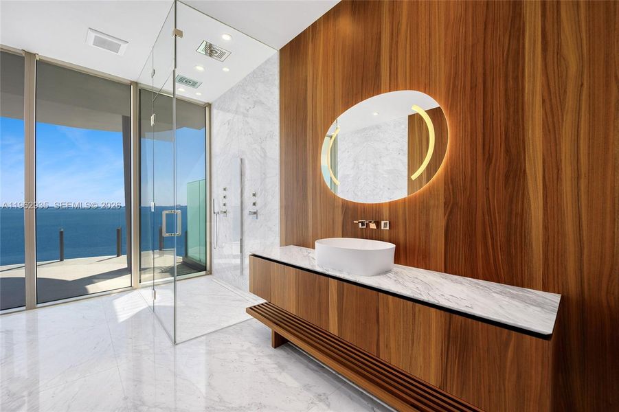 Furnished interior view inside a new home in , Miami (Image 6).