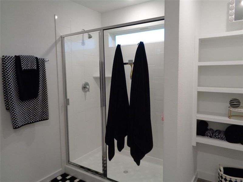 Over-sized walk-in shower