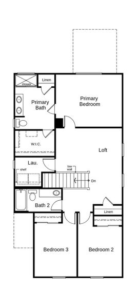 2D floor plan layout of this home in Founders Ridge, Vail, AZ (Image 3).