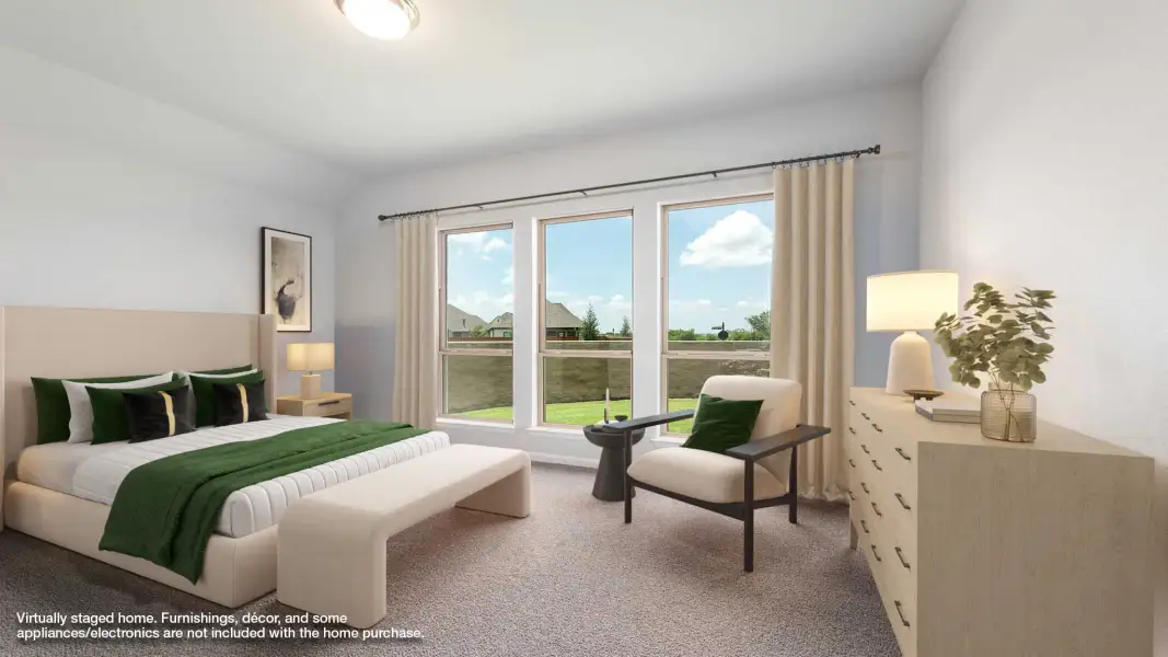 Furnished interior view inside a new home in Lakes of Cane Island, Katy (Image 5).