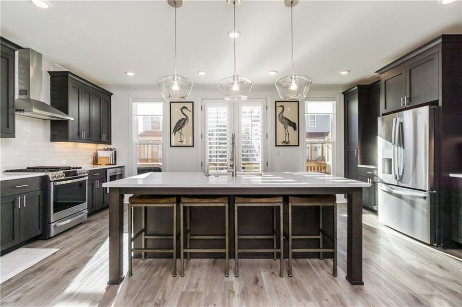 Furnished interior view inside a new home in Evanshire Single Family, Duluth (Image 30).