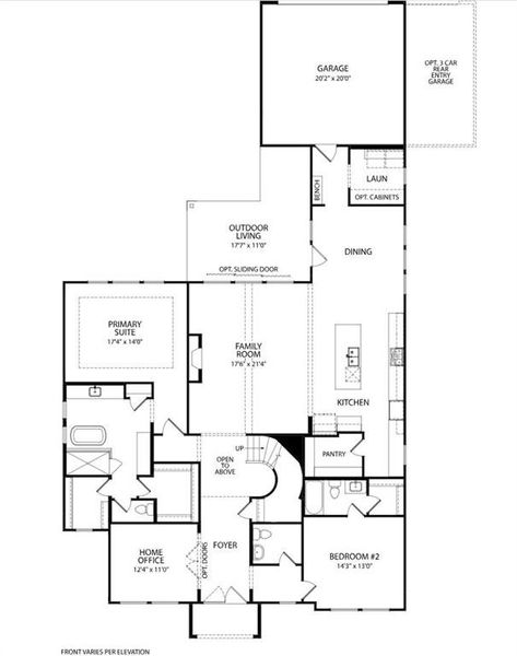 2D floor plan layout of this home in Walsh Ranch 60', Fort Worth, TX (Image 3).