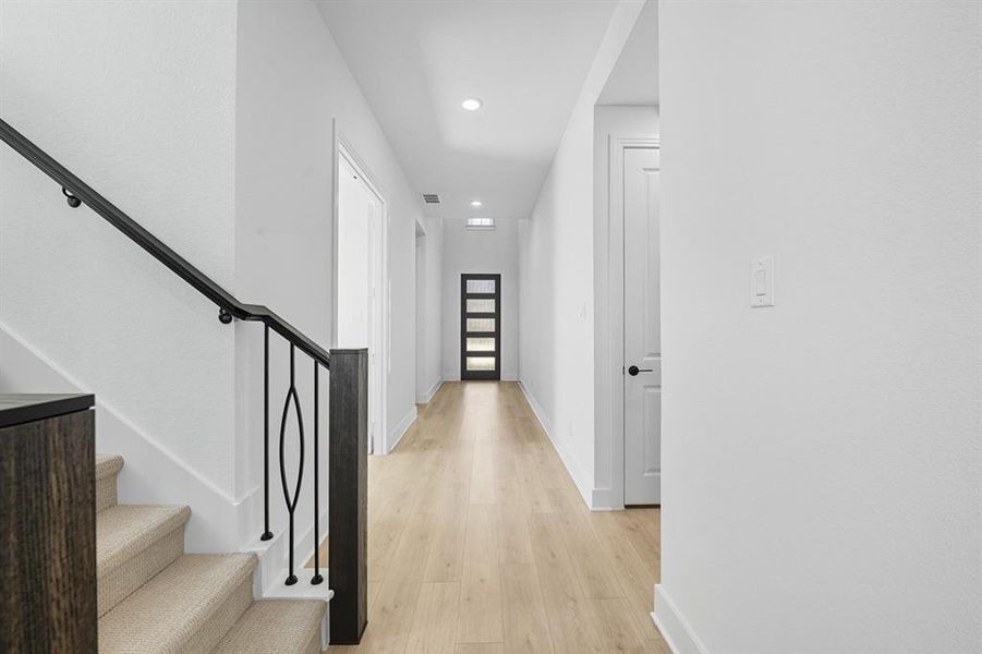 Spacious, unfurnished interior of a new home in Pecan Square: 50ft. lots, Northlake (Image 24). Spacious, unfurnished interior of a new home in Pecan Square: 50ft. lots, Northlake (Image 24).