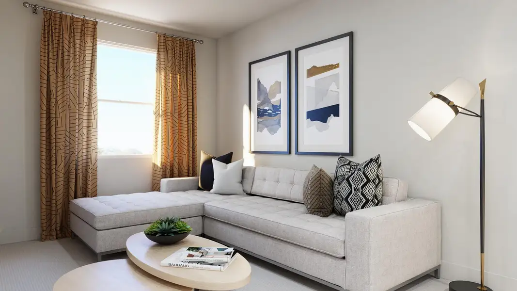 Representative furnished interior of a home built from the Beau by Risewell Homes in Sage Collection – Freedom at Anthem, Kyle (Image 3).