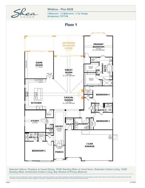 2D floor plan layout of this home in , Montgomery, TX (Image 2). 2D floor plan layout of this home in , Montgomery, TX (Image 2).