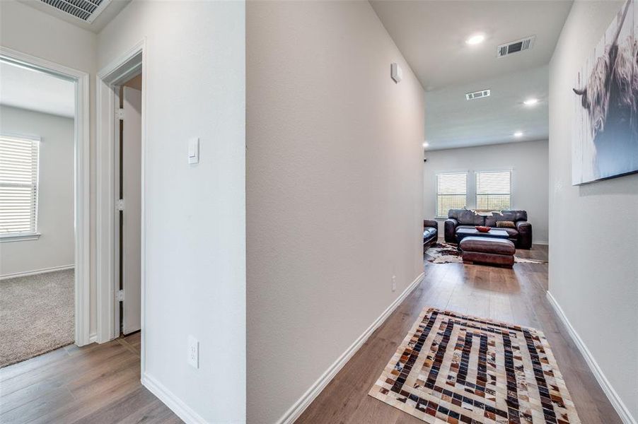 Spacious, unfurnished interior of a new home in Enclave at Pecan Creek, Providence Village (Image 17). Spacious, unfurnished interior of a new home in Enclave at Pecan Creek, Providence Village (Image 17).