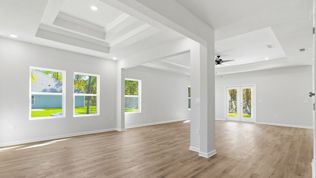 Representative unfurnished interior of a home built from the The Camden by D.R. Horton in Greystone, Crawfordville (Image 17). Representative unfurnished interior of a home built from the The Camden by D.R. Horton in Greystone, Crawfordville (Image 17).