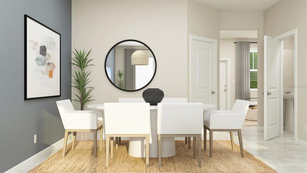 Furnished interior view inside a new home in , Clermont (Image 9).