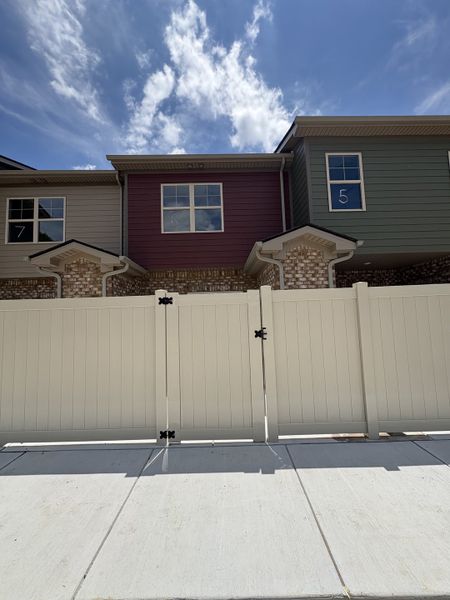 Patio with fence and gate