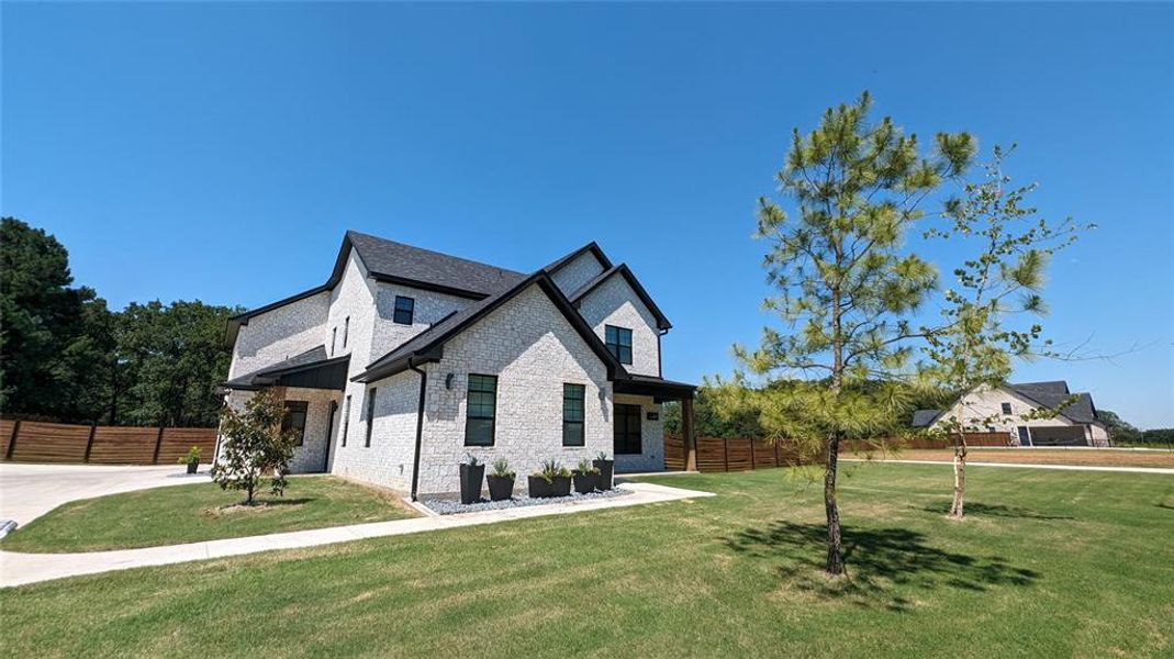 Hand chopped brick for a facade unlike any other.