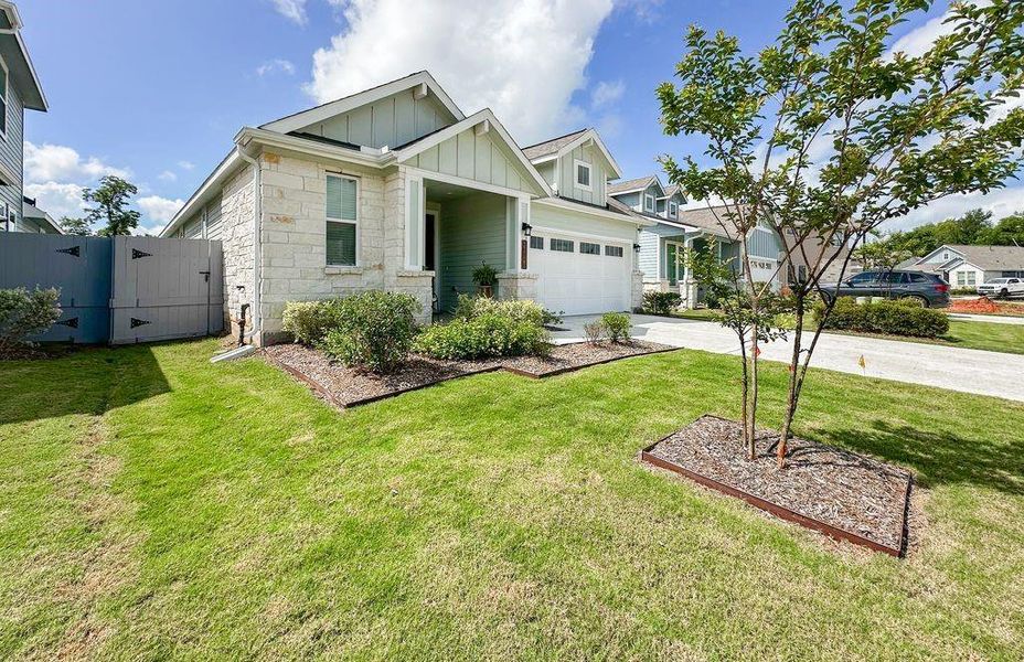 Front exterior of a new home in , Fulshear, TX, highlighting curb appeal (Image 28). Front exterior of a new home in , Fulshear, TX, highlighting curb appeal (Image 28).
